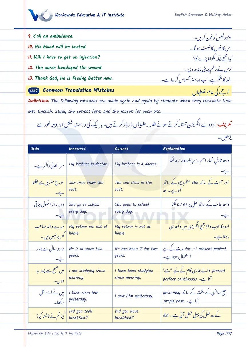 Common Translation Mistakes, page 1 of 3