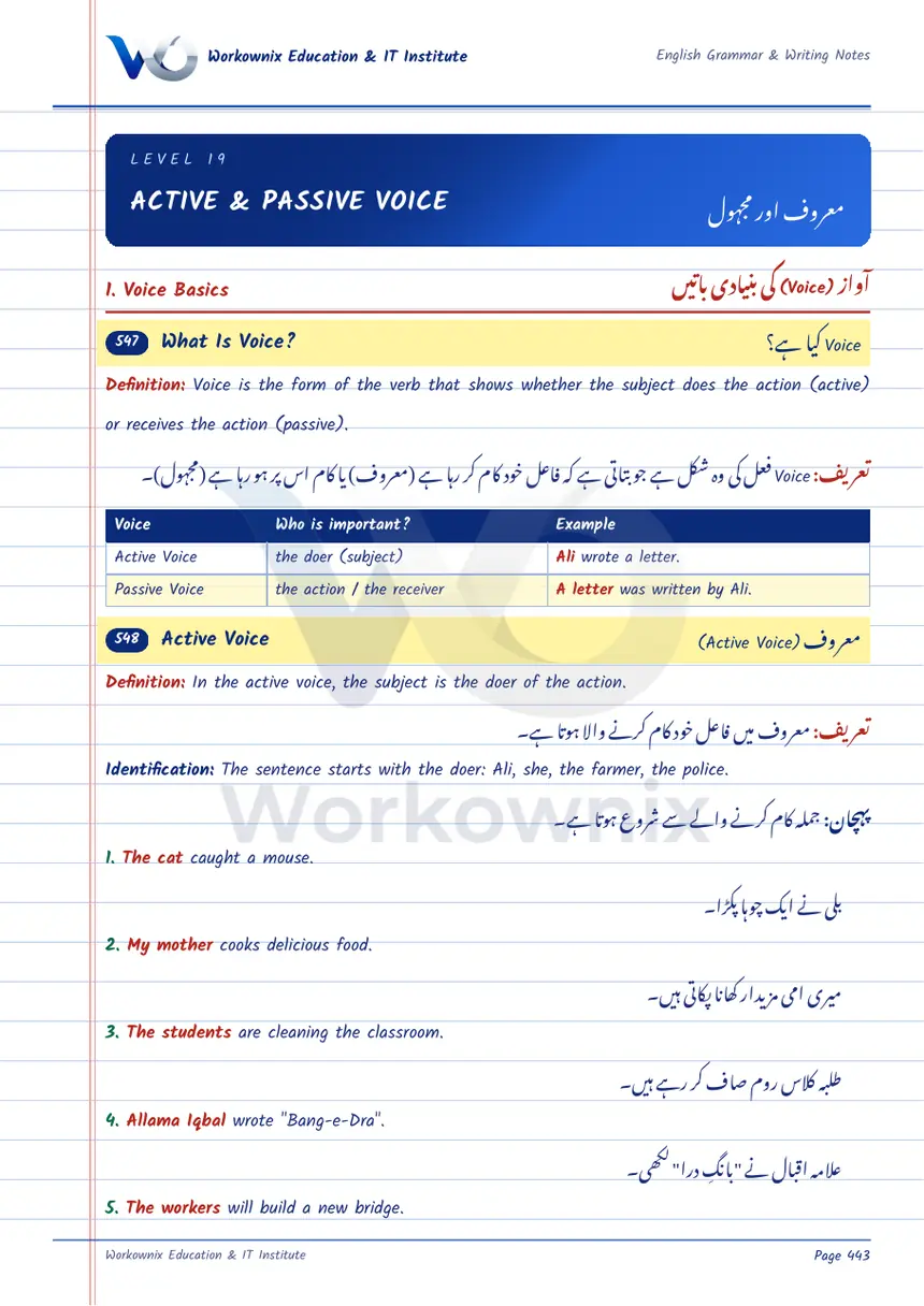 Active and Passive Voice Rules with Examples, page 1 of 36