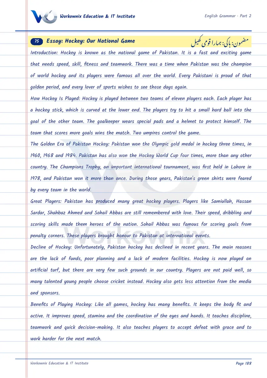 Essay on Hockey: Our National Game, page 1 of 3